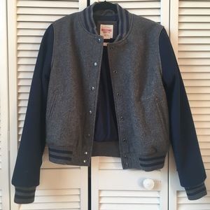 Blue and Gray Mossimo Bomber Jacket